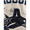 Image 4 : VANCOUVER CANUCKS TEAM SIGNED HOME JERSEY (JSA COA) W/  HORVAT/ BROCK BOESSER/ DANIEL & HENRIK SEDIN
