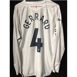 England #4 2007-2009 Steven Gerrard Umbro Long Sleeve Jersey Size XL