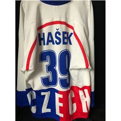 Dominik Hasek #39 Czech Republic White Hockey Jersey (XXL)