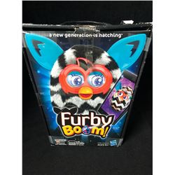 (2012) Furby Boom 5" Interactive Electronic Toy APP Black White Zigzag Stripes