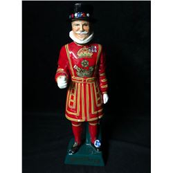 COLLECTIBLE GENUINE ENGLISH CERAMIC HAND PAINTED WHISKEY DECANTER