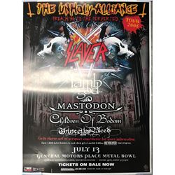 2006 SLAYER W/ GUESTS LAMB OF GOD & MASTADON OFFICIAL CONCERT POSTER (GM PLACE VANCOUVER BC)