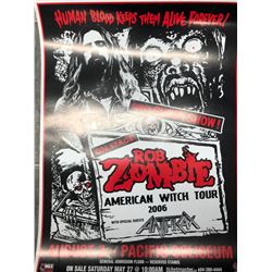 2006 ROB ZOMBIE W/ GUESTS ANTHRAX OFFICIAL CONCERT POSTER