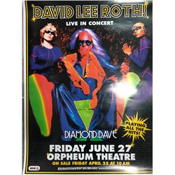 DAVID LEE ROTH OFFICIAL CONCERT POSTER (VANCOUVER BC)