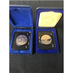 LOT OF 2 CASED CANADIAN SILVER DOLLARS