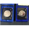 Image 2 : LOT OF 2 CASED CANADIAN SILVER DOLLARS