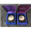 Image 1 : LOT OF 2 CASED CANADIAN SILVER DOLLARS