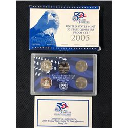 2005  UNITED STATES MINT 50 STATE QUARTERS PROOF SET WITH COA