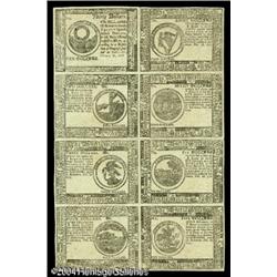 Continental Currency May 20, 1777 Half Sheet of Eight B Continental Currency February 26, 1777 Half 