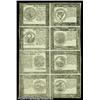 Image 1 : Continental Currency April 11, 1778 Half Sheet of Eig Continental Currency April 11, 1778 Half Sheet