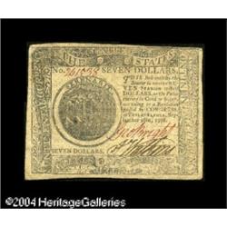 Continental Currency September 26, 1778 $7 Extremely Continental Currency September 26, 1778 $7 Extr