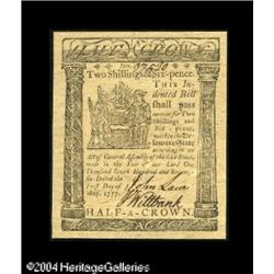 Delaware May 1, 1777 2s6d Very Fine. The corners are ro Delaware May 1, 1777 2s6d Superb Gem New.