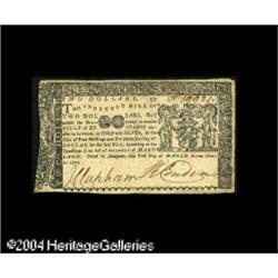 Maryland March 1, 1770 $2 Extremely Fine. A very at Maryland March 1, 1770 $2 Extremely Fine.