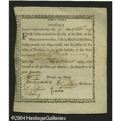 State of Massachusetts Bay $40 6% Feb. 17, 1779. Ander State of Massachusetts Bay $40 6% Feb. 17, 17