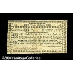 New Hampshire November 3, 1775 30s Very Fine. A partial New Hampshire November 3, 1775 30s Very Fine