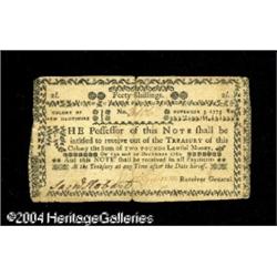 New Hampshire November 3, 1775 40s Very Fine. A central New Hampshire November 3, 1775 40s Very Fine