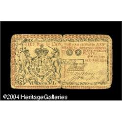 New Jersey April 10, 1759 L6 Very Fine. The face has th New Jersey April 10, 1759 L6 Very Fine.