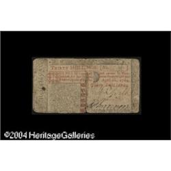 New Jersey April 16, 1764 30s About Very Fine. But for New Jersey April 16, 1764 30s About Very Fine