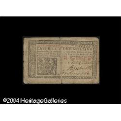 March 25, 1776, 1s, New Jersey, NJ-175, VF. This is a New Jersey March 25, 1776 1s Very Fine.