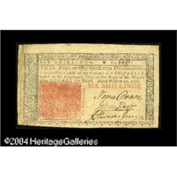 New Jersey "March 25, 1776" 6s About Extremely Fine. New Jersey "March 25, 1776" 6s About Extremely 