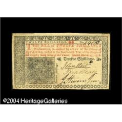 New Jersey "March 25, 1776" 12s Very Fine. A well m New Jersey "March 25, 1776" 12s Very Fine.