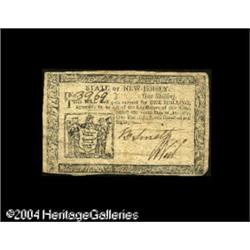 New Jersey January 9, 1781 1s Very Fine. A much rar New Jersey January 9, 1781 1s Very Fine.