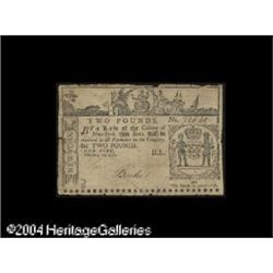 February 16, 1771, 2L, New York, NY-164, VF. This is a New York February 16, 1771 $2, Very Fine.