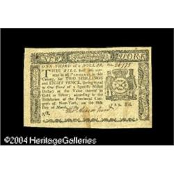 New York March 5, 1776 $1/3 Choice Extremely Fine. New York March 5, 1776 $1/3 Choice Extremely Fine