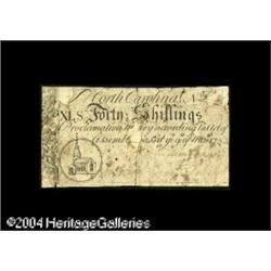 North Carolina March 9, 1754 40s Very Fine, damaged. Gl North Carolina March 9, 1754 40s Fine.