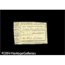 North Carolina April 23, 1761 20s Choice Extremely Fine North Carolina April 23, 1761 20s Extremely 