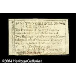 North Carolina December, 1771 2s/6d About New. Trimmed North Carolina December, 1771 2s6d About New.