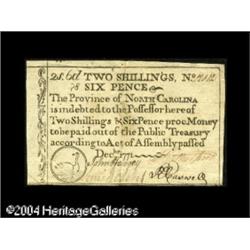 North Carolina December, 1771 2s/6d Extremely Fine. A b North Carolina December, 1771 2s6d Extremely