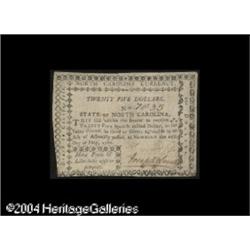 North Carolina May 10, 1780 $25 About New. Rare in this North Carolina May 10, 1780 $25 About New.