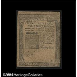 Pennsylvania May 1, 1760 20s Choice Very Fine This Pennsylvania May 1, 1760 20s Choice Very Fine