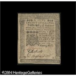 Pennsylvania June 18, 1764 20s About New. The second hi Pennsylvania June 18, 1764 20s About New.