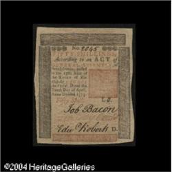 Pennsylvania April 10, 1775 50s Very Choice New. A near Pennsylvania April 10, 1775 50s Very Choice 