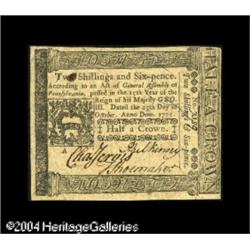 Pennsylvania October 25, 1775 2s6d Choice New. There is Pennsylvania October 25, 1775 2s6d Choice Ne