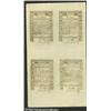 Image 1 : Rhode Island May 1786 Half Sheet of Four Superb Gem New Rhode Island May 1786 Half Sheet of Four Sup