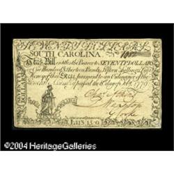 South Carolina February 8, 1779 $70 Extremely Fine. A l South Carolina February 8, 1779 $70 Choice E