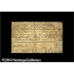 Virginia May 3, 1779 $100 Fine. The note has multip Virginia May 3, 1779 $100 Fine.