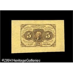 Fr. 1231SP 5c First Issue Wide Margin Pair Superb Gem Fr. 1231SP 5c First Issue Wide Margin Pair Sup