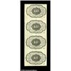 Image 2 : Fr. 1242 10c First Issue Vertical Strip of Four About Fr. 1242 10c First Issue Vertical Strip of Fou