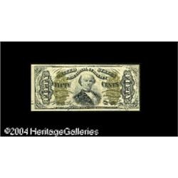 Fr. 1342 50c Third Issue Spinner Type II About New. Fr. 1342 50c Third Issue Spinner Type II About N