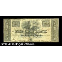 New Orleans, LA- The City Bank $100 Mar. 30, 1844 G48bA New Orleans, LA- The City Bank