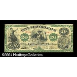New Orleans, LA- City of New Orleans $20 Aug. 10, 1864T New Orleans, LA- City of New Orleans