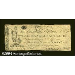 Baltimore, MD- Bank of Baltimore $50 May 22, 1801 Haxby Baltimore, MD- Bank of Baltimore