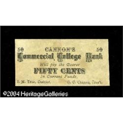 Lawrence, MA- Cannon's Commercial College 50¢ Schin Lawrence, MA- Cannon's Commercial College