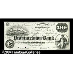 Provincetown, MA- Provincetown Bank $100 Dec. 1, 1854 G Provincetown, MA- Provincetown Bank