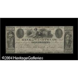 Ann Arbor, MI- Bank of Washtenaw $100 Aug. 9, 1836 Ann Arbor, MI- Bank of Washtenaw