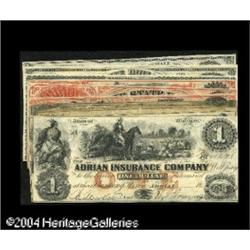 A Michigan Obsolete HoardAdrian, MI - Adrian Insurance A Michigan Obsolete Hoard.